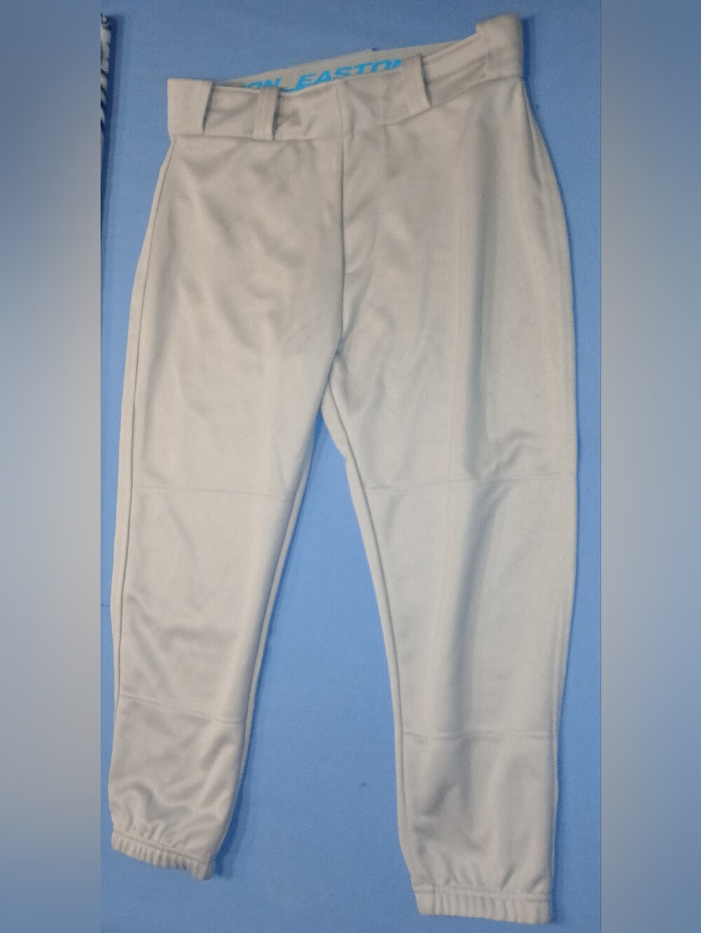 Pre-loved Easton Children's Light Gray Softball Pants.